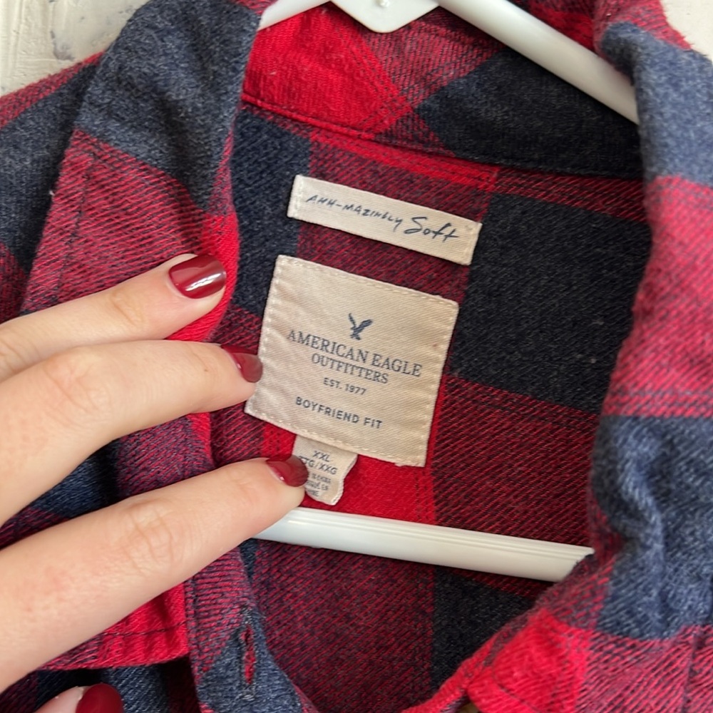Navy/Red Flannel - Picture 3 of 3